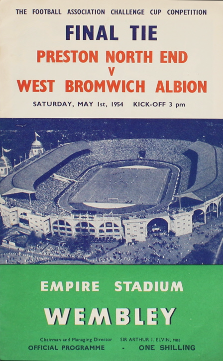 Official 1954 FA Cup Final programme, priced one shilling
